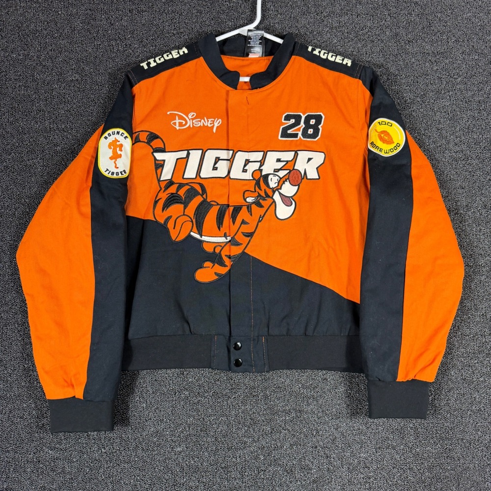 Disney BoxLunch Tigger Racing Jacket Orange Black Embroidered 3X NASCAR Moto